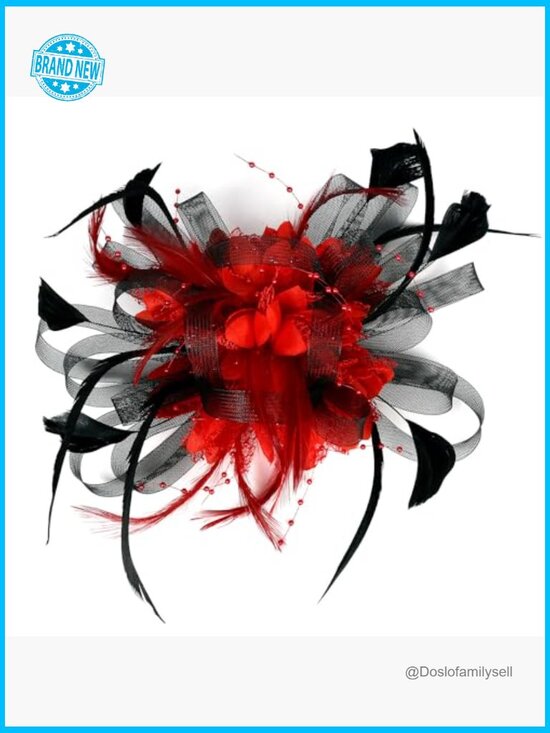 Vintage Fascinator Hat Headpiece Hair Clip Band for Derby Wedding Cocktail Party main image 7